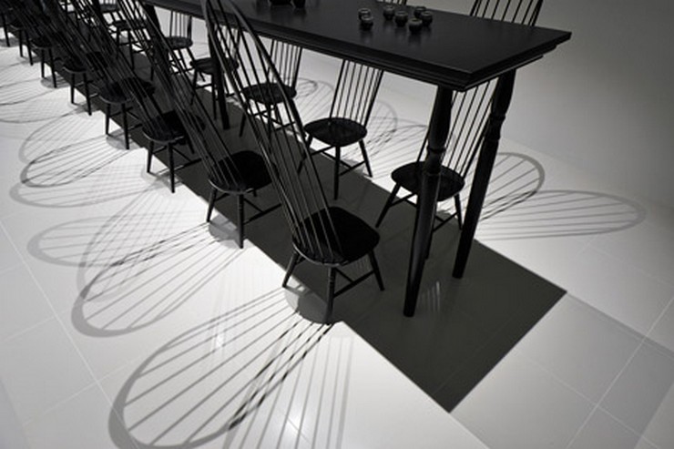 The Crazy Dining Room Optical Illusion by Nendo | This incredible creation was presented at the Milan Expo of 2015, but it's still an iconic statement in the world of design. #opticalillusion #diningtables #diningchairs #diningroom