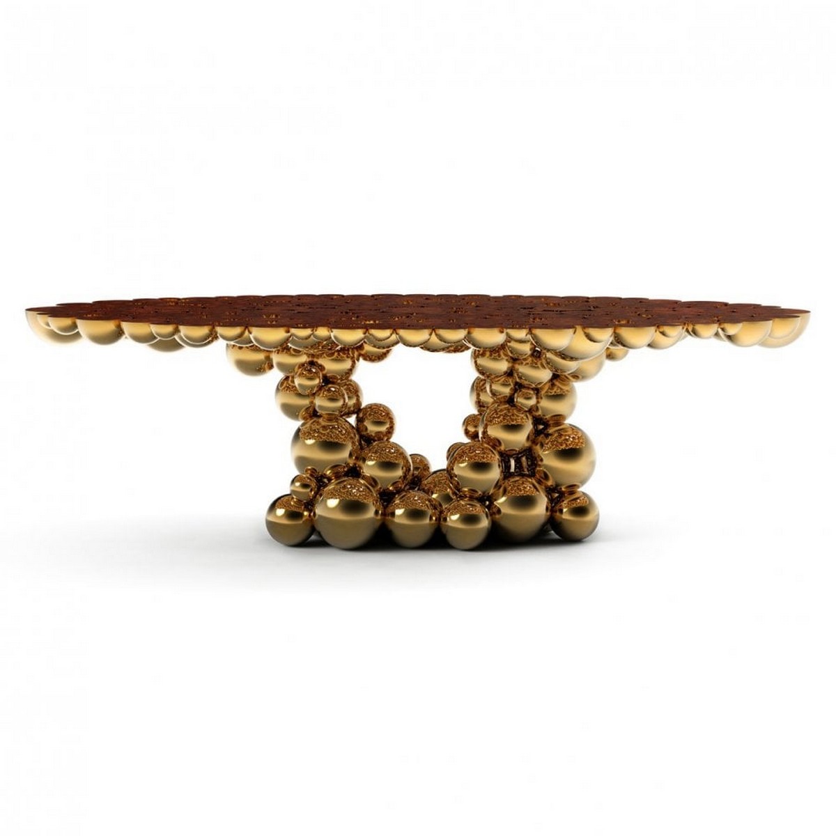 Luxury Design: Discover The Newton Gold Myrtle Dining Table